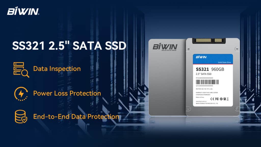 BIWIN SSD SS321, 3D NAND bundled with SATA 6 Gbps interface & DDR4 external DRAM cache